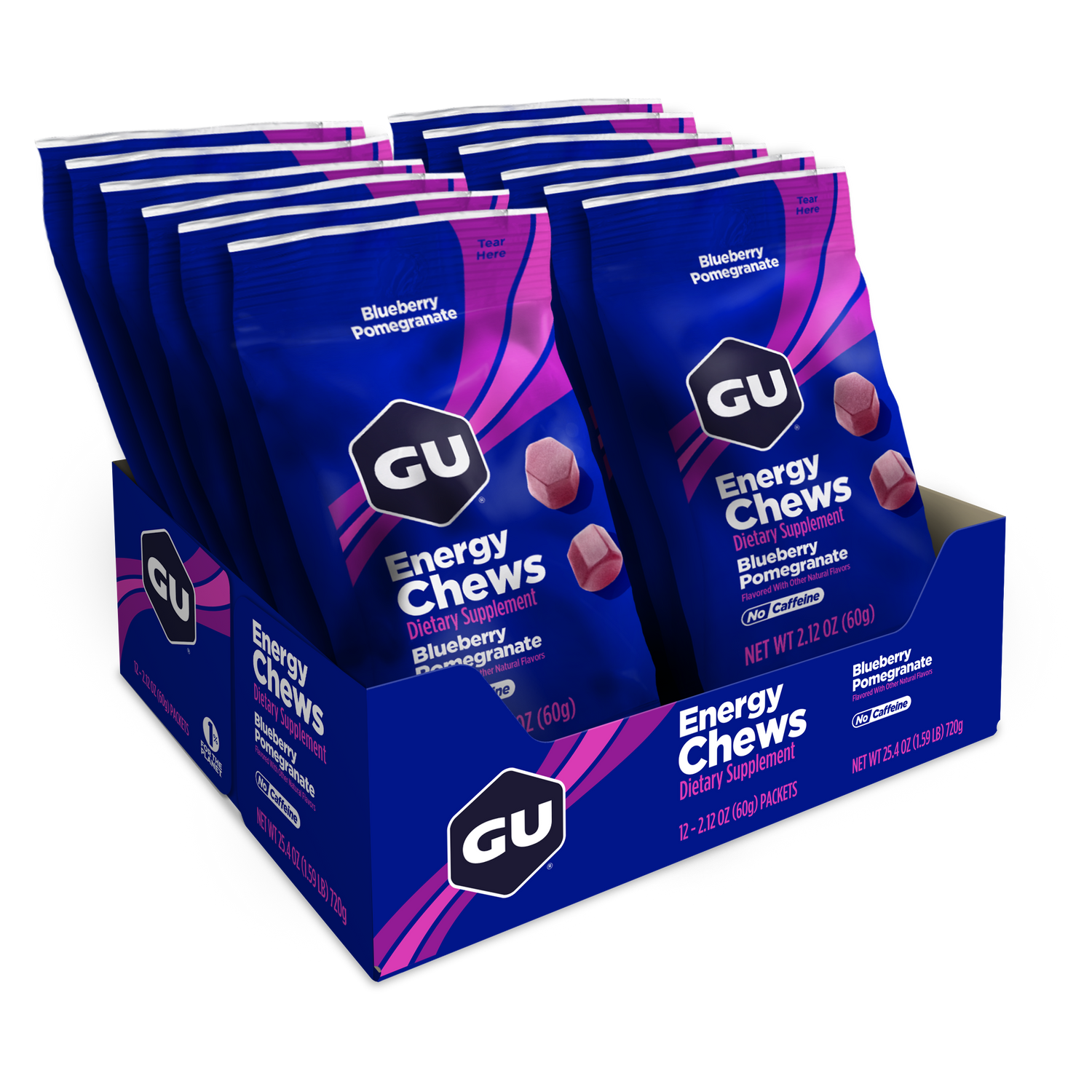 GU Energy Chews (Box of 12 Double Serves) - GU Energy New Zealand