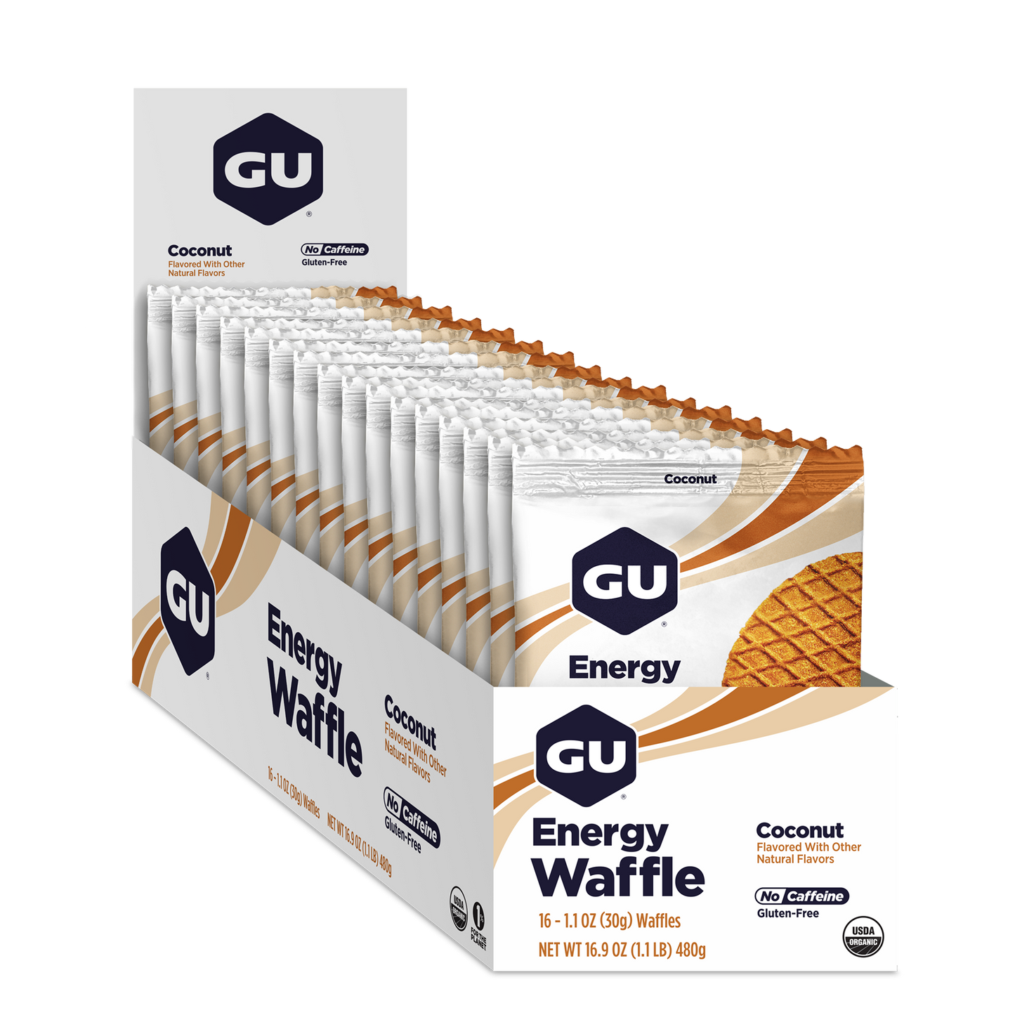 GU Energy Waffle (Box of 16) Gluten Free