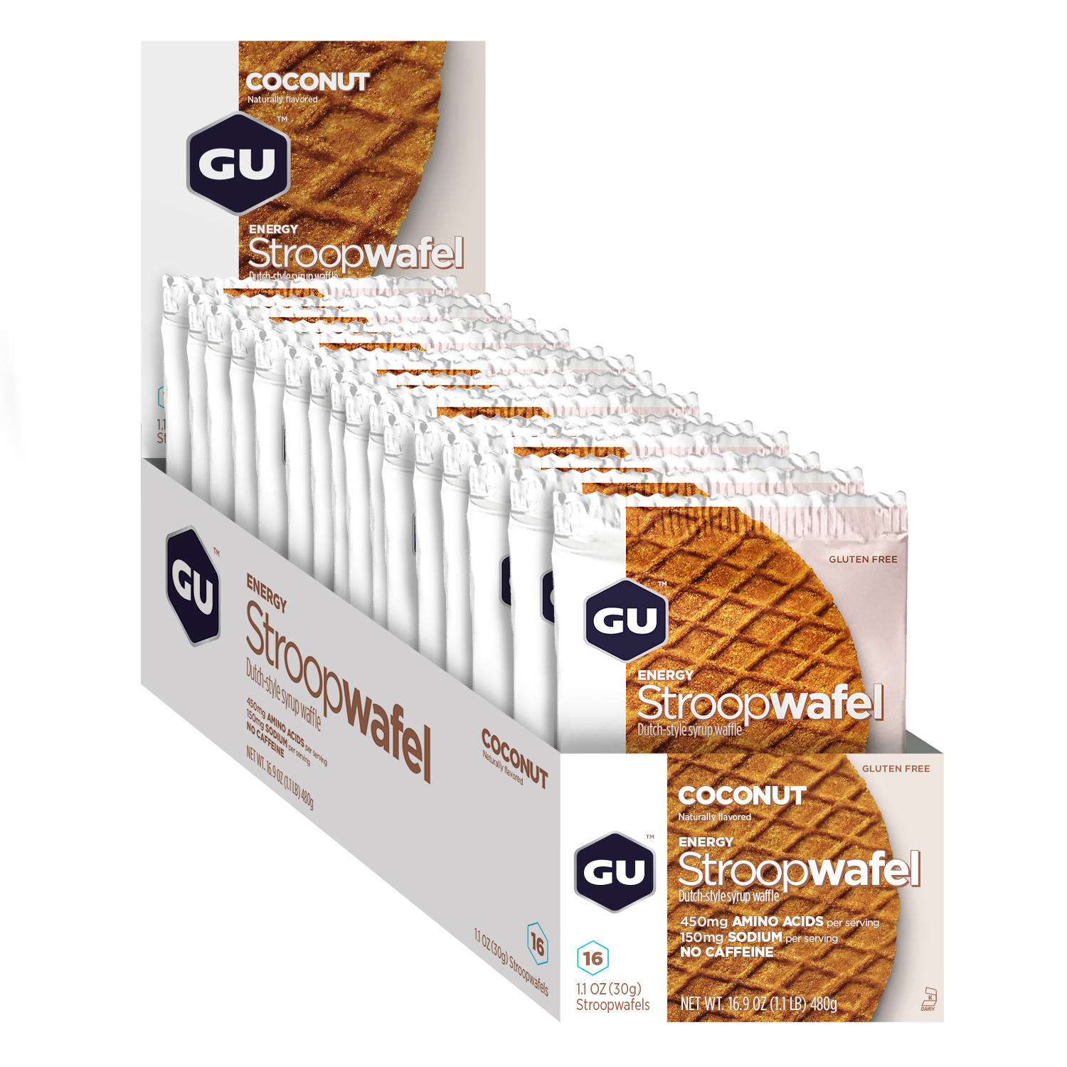 GU Energy Stroopwafel (Box of 16) Gluten Free - GU Energy New Zealand