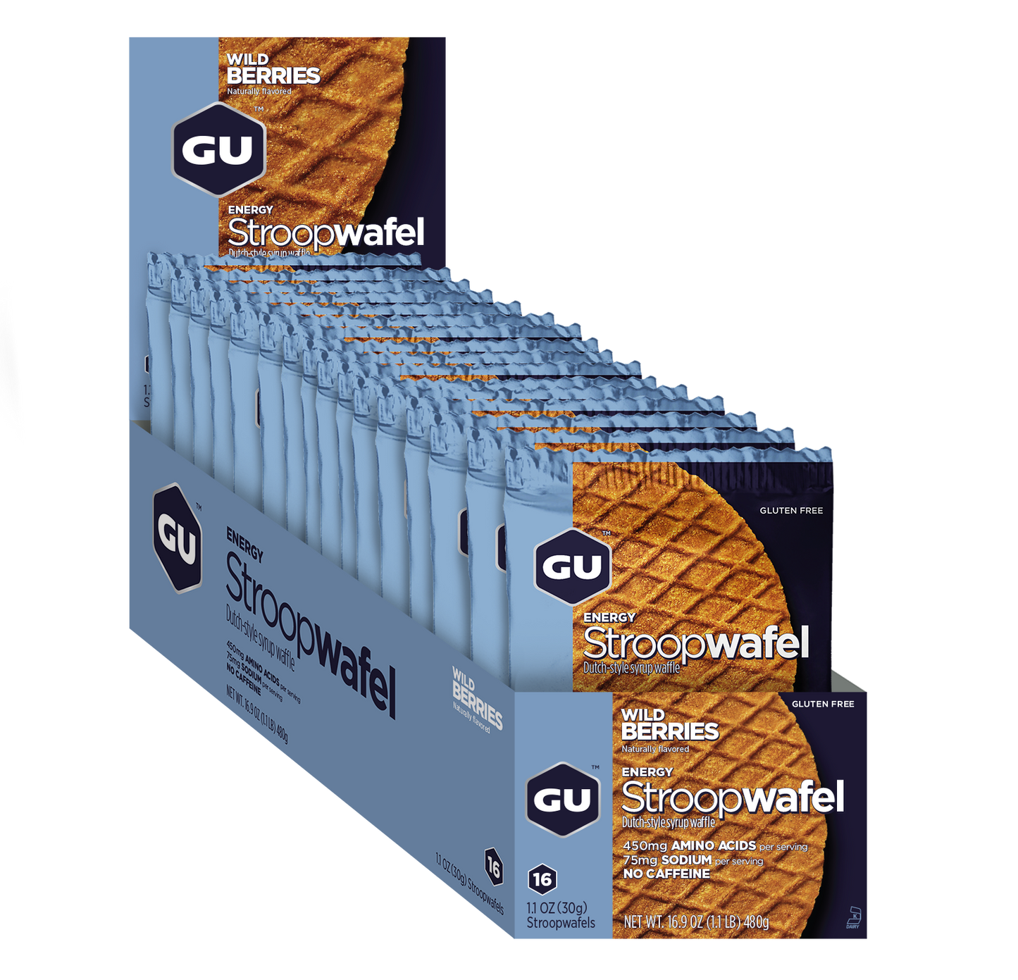 GU Energy Stroopwafel (Box of 16) Gluten Free - GU Energy New Zealand