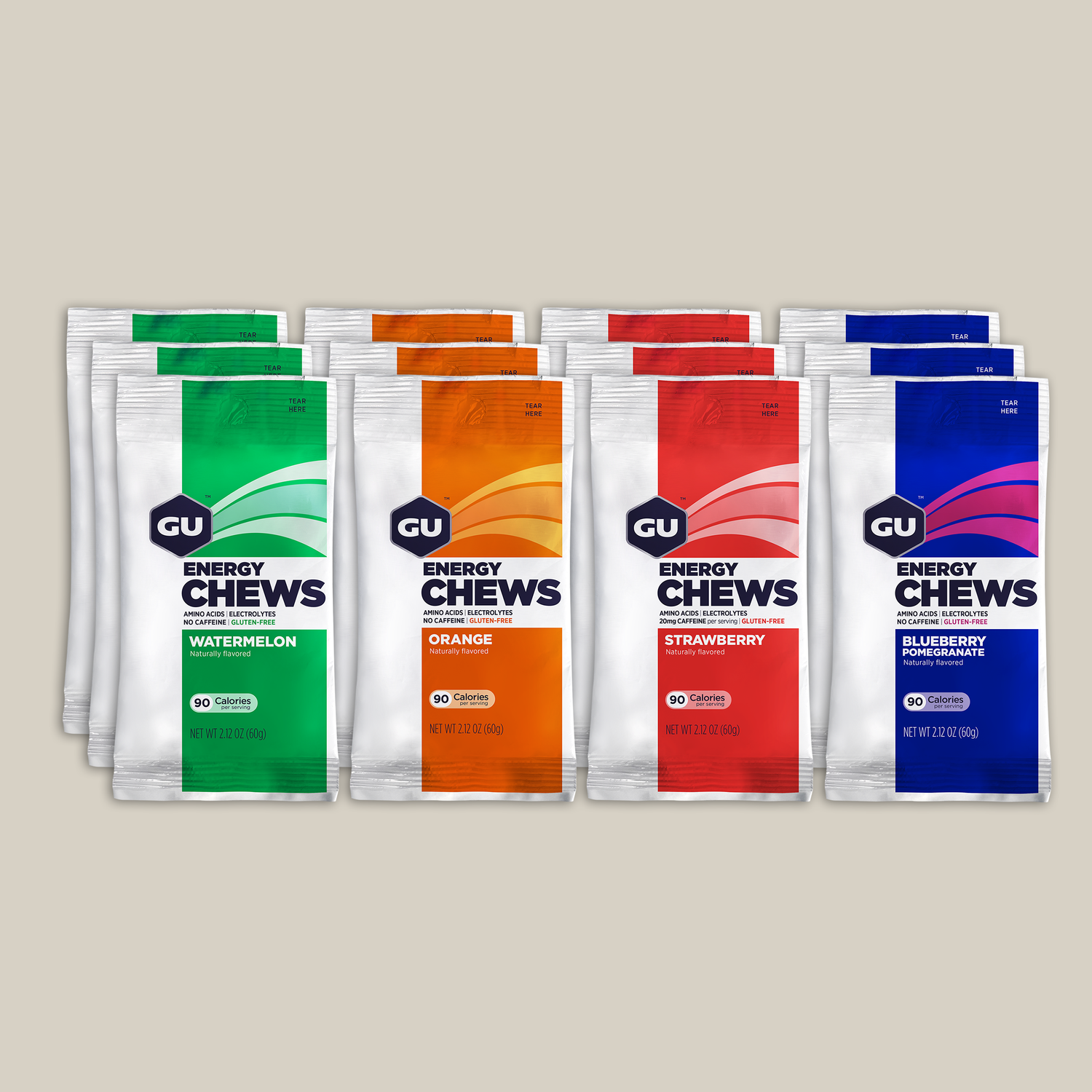 GU Chews (Box of 12 Double Serves) - GU Energy New Zealand